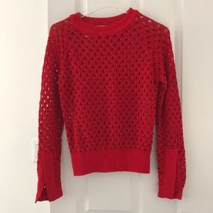 Red fashion sweater Zara